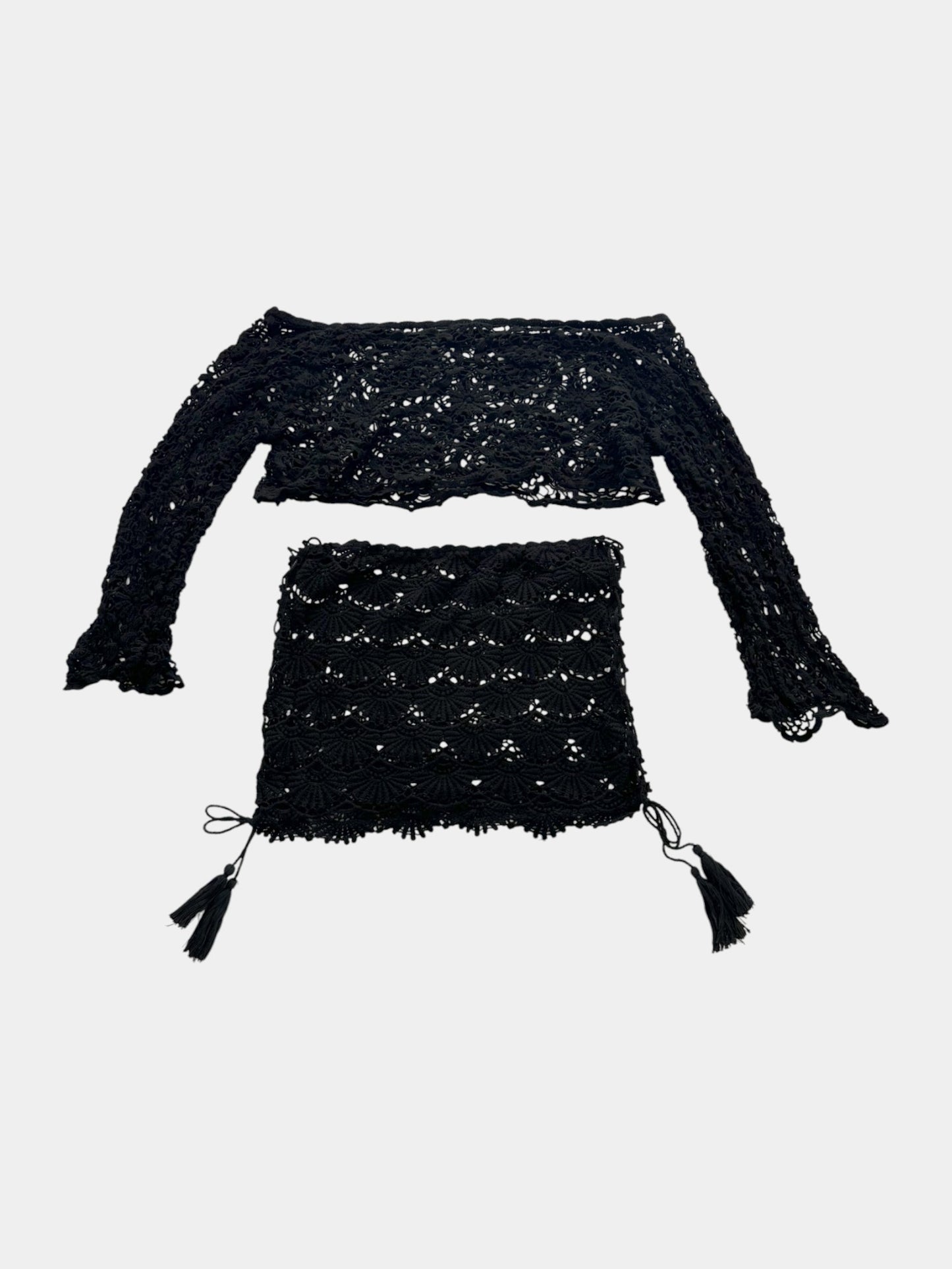 Conjunto de Crochet Negro