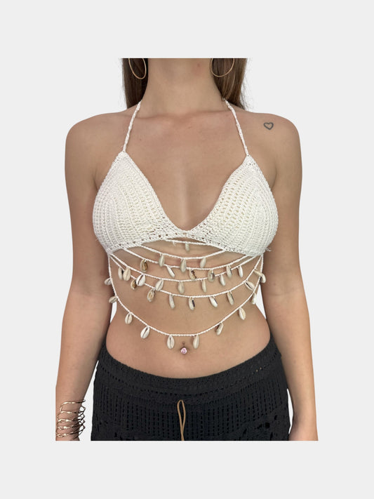 Top de Crochet de Conchas